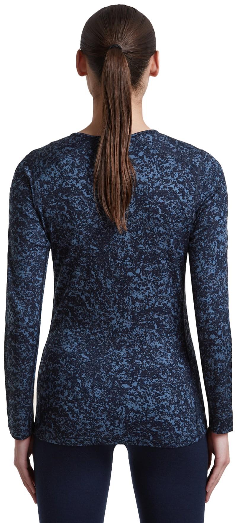 Merino 200 Oasis LS Crewe - Moss Bloom AOP - Womens - midnight navy / dawn / aop 1