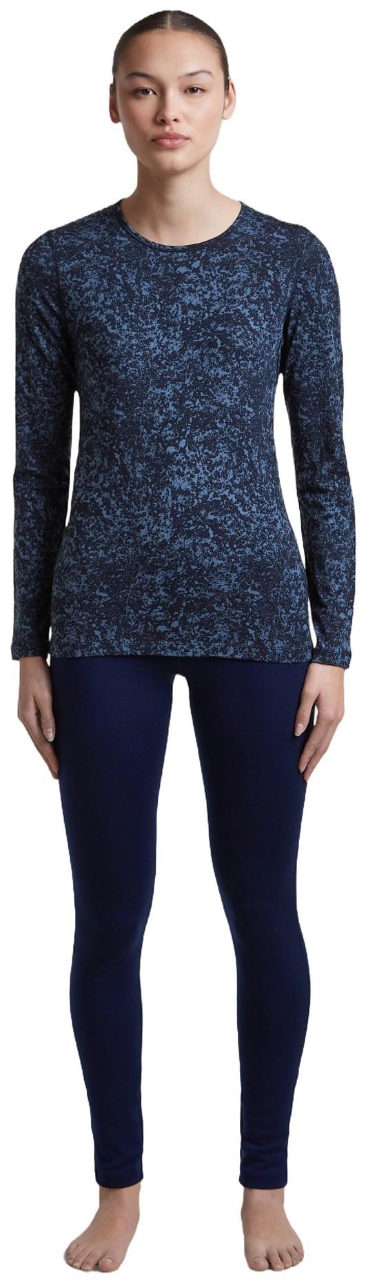 Merino 200 Oasis LS Crewe - Moss Bloom AOP - Womens - midnight navy / dawn / aop 1