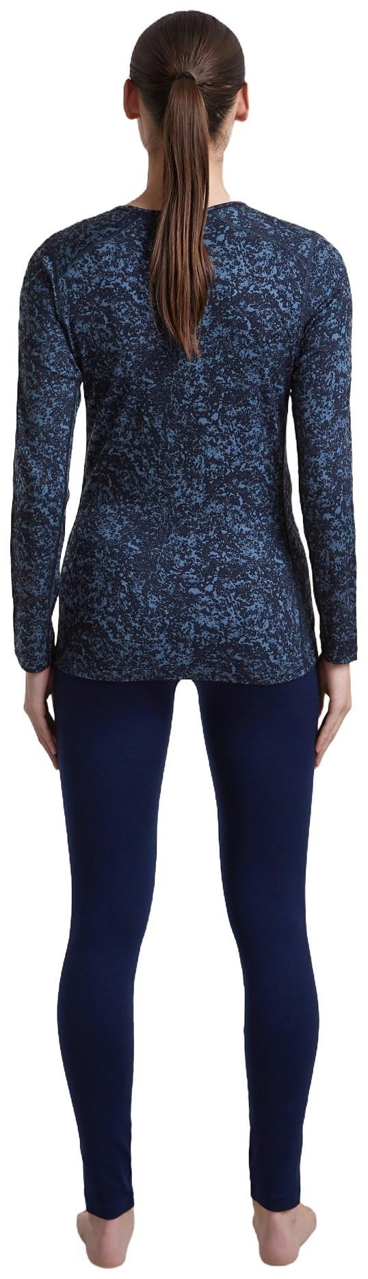 Merino 200 Oasis LS Crewe - Moss Bloom AOP - Womens - midnight navy / dawn / aop 1