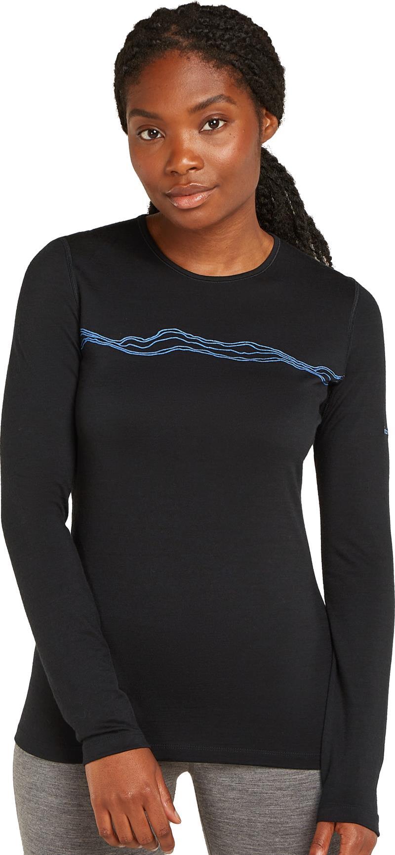 Merino 200 Oasis LS Crewe - Mountain Pulse - Womens - black 1