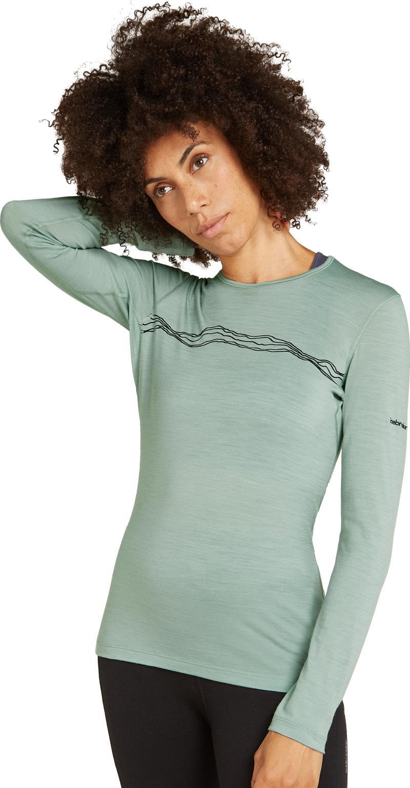 Merino 200 Oasis LS Crewe - Mountain Pulse - Womens - moss 1