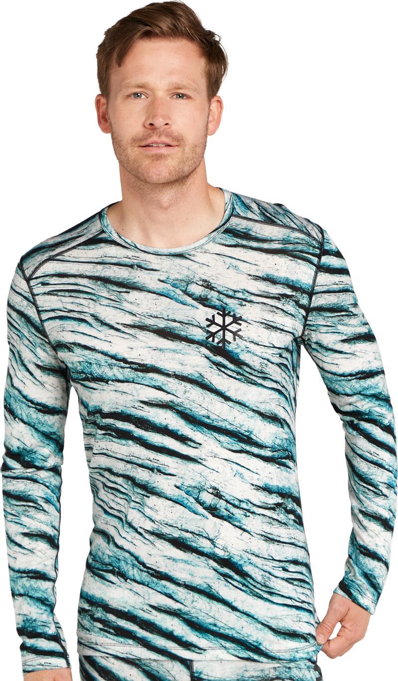 Merino 200 Oasis LS Crewe - Protect Our Winters AOP - Mens - snow / aop 1