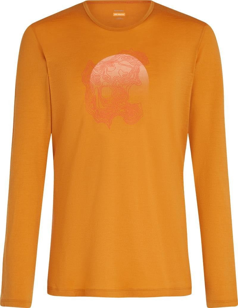 Merino 200 Oasis LS Crewe - Ruapehu Round - Mens - ray 1