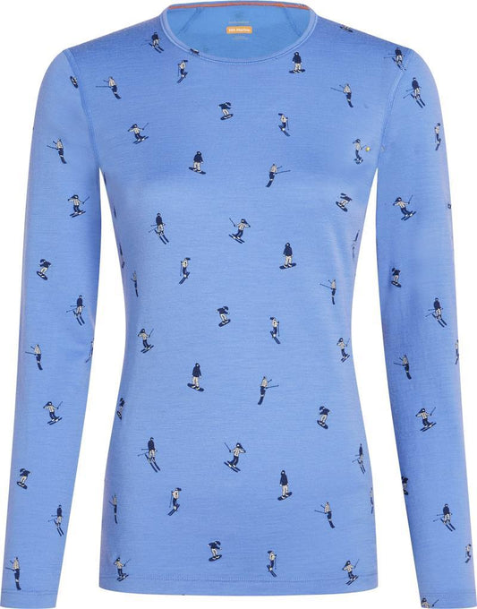 Merino 200 Oasis LS Crewe - Snow Day - Womens - baja / aop 1