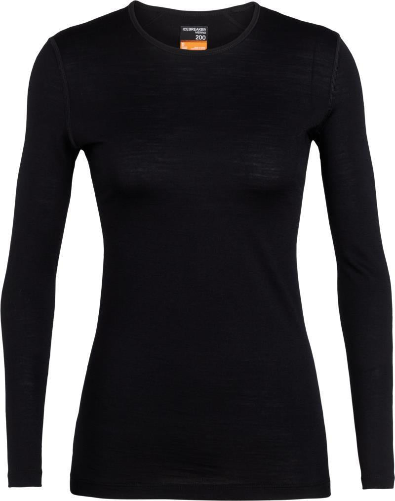 Merino 200 Oasis LS Crewe - Womens - Black 1