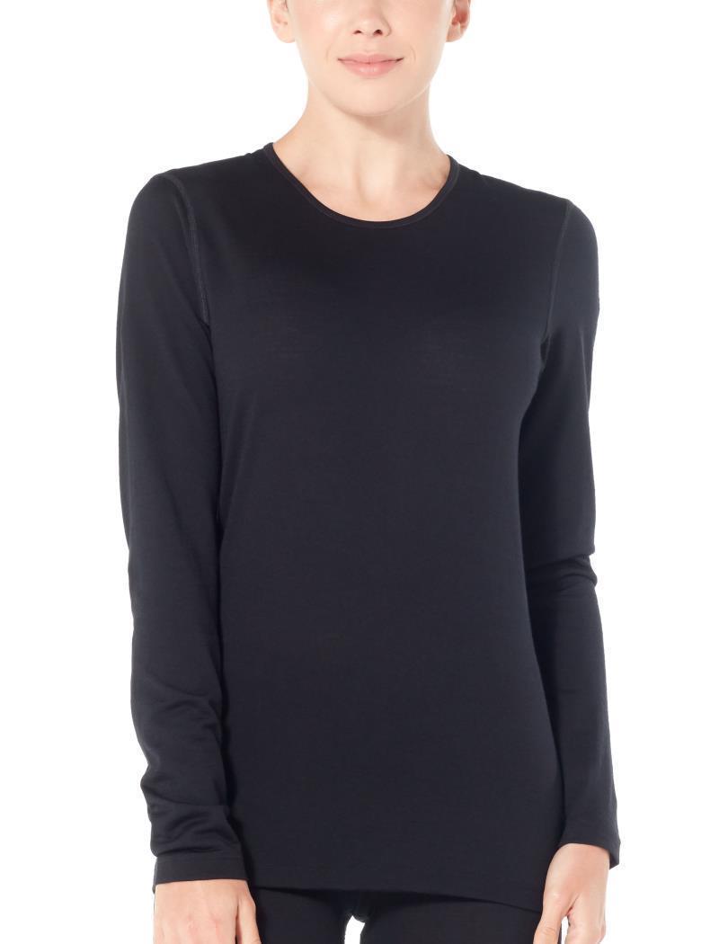 Merino 200 Oasis LS Crewe - Womens - Black 2