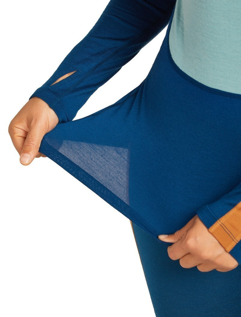 Merino 200 Oasis+ LS Crewe - Womens - atlantis / hydro / trail / cb 1