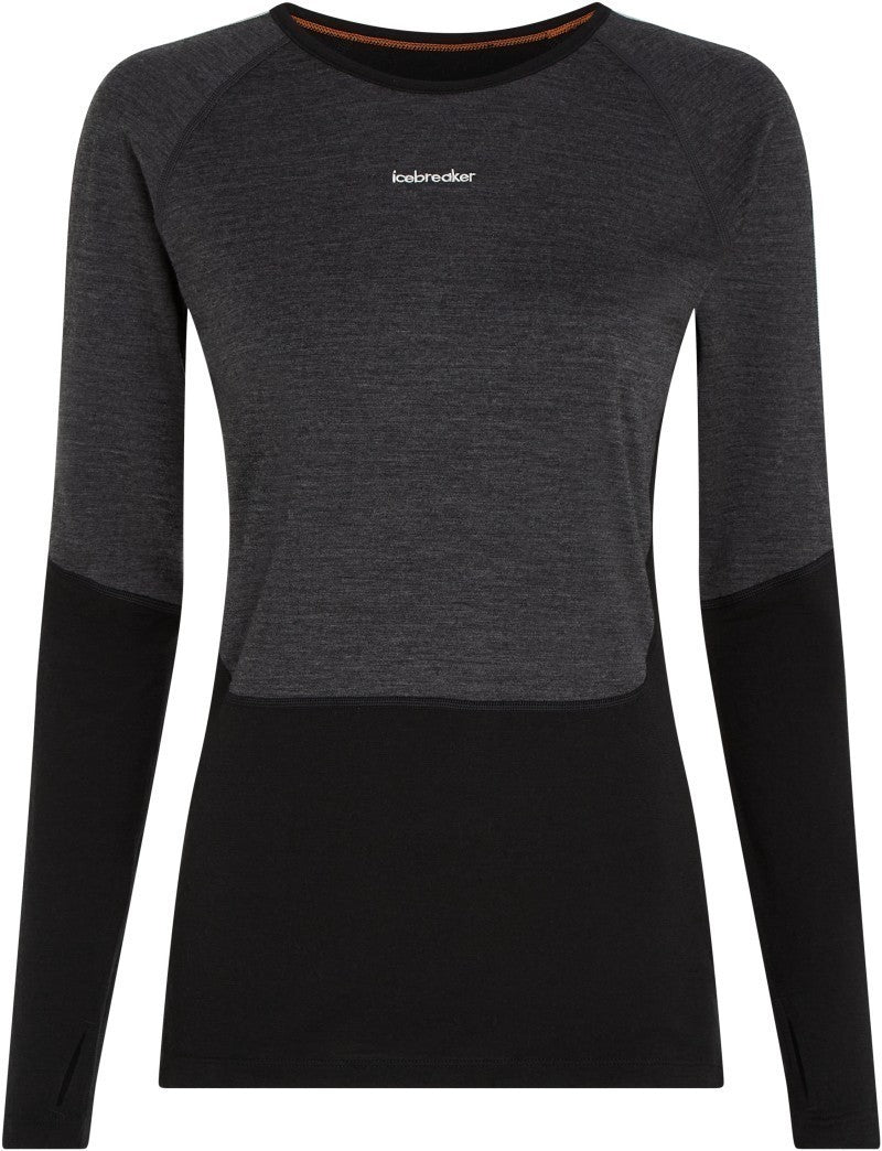Merino 200 Oasis+ LS Crewe - Womens - black / jet heather / undyed / cb 1