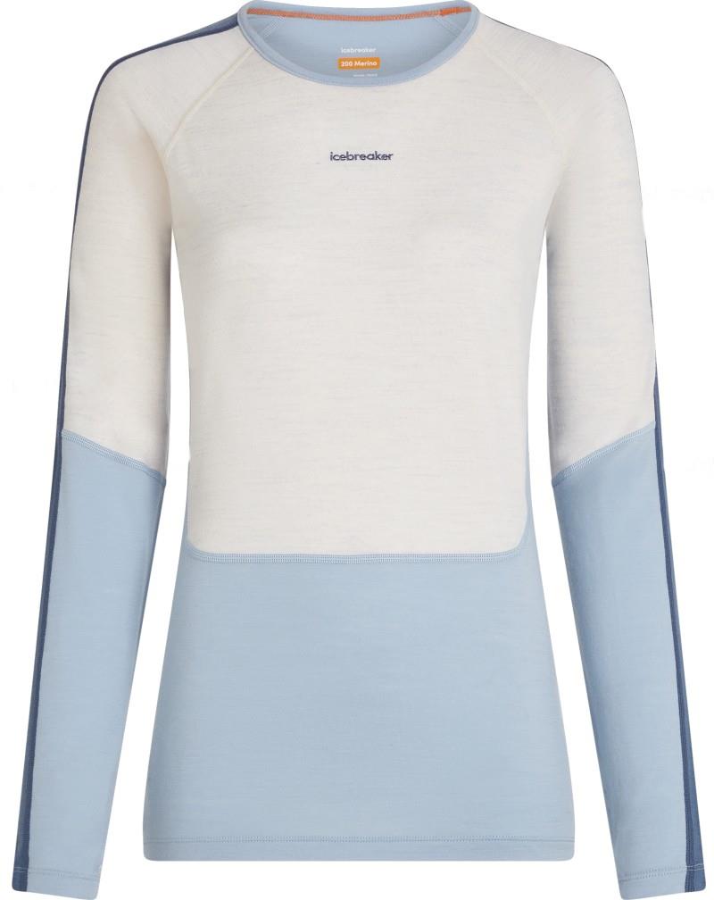 Merino 200 Oasis+ LS Crewe - Womens - zinc blue / ecru heather / dawn / cb 1