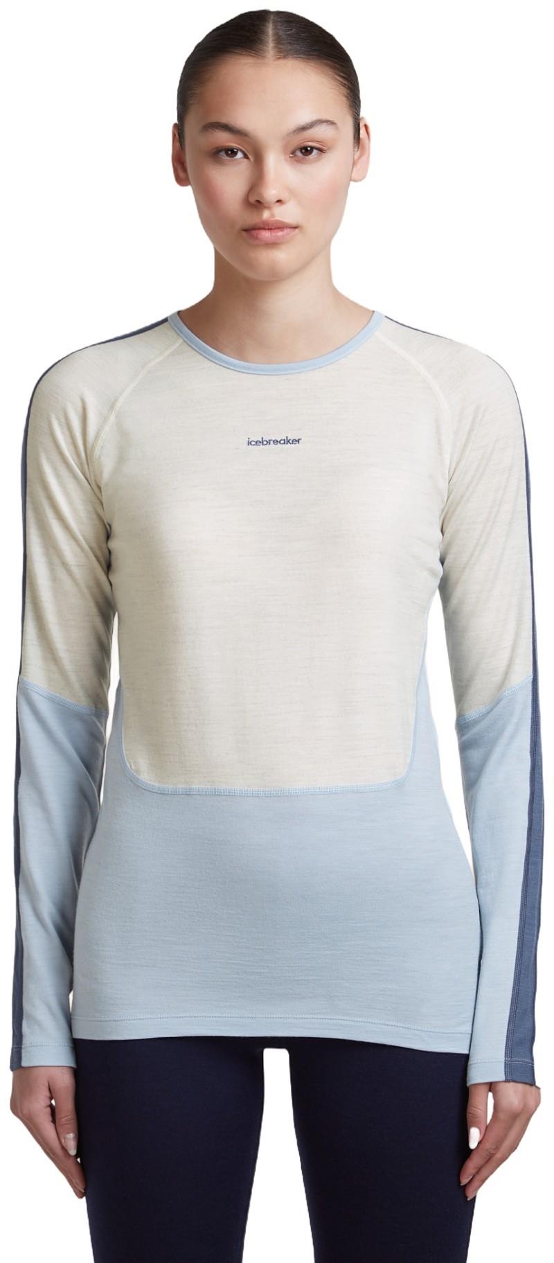 Merino 200 Oasis+ LS Crewe - Womens - zinc blue / ecru heather / dawn / cb 1