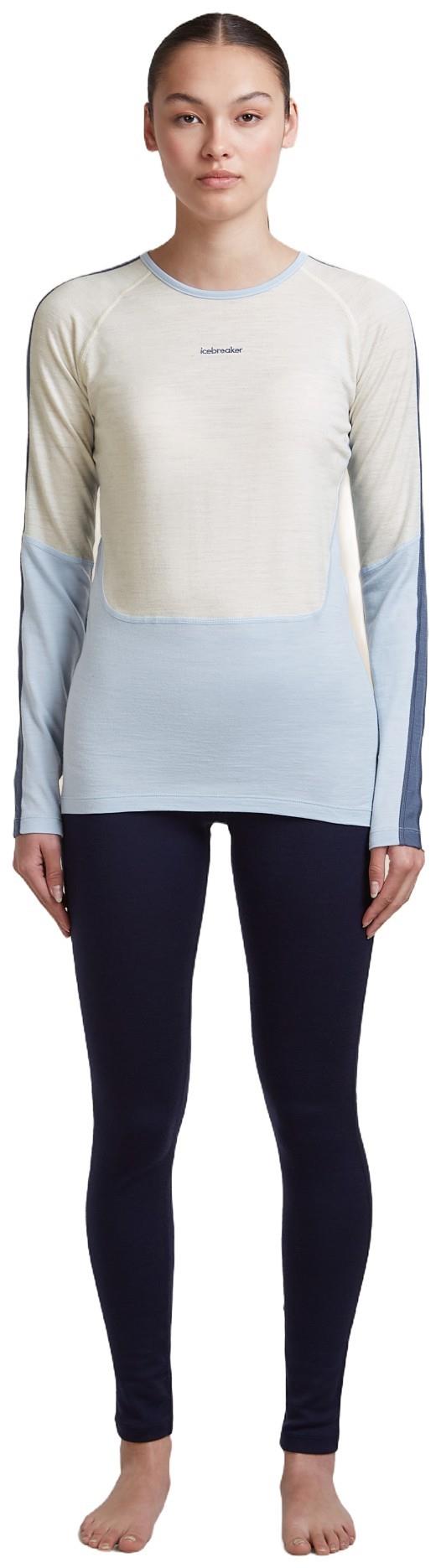 Merino 200 Oasis+ LS Crewe - Womens - zinc blue / ecru heather / dawn / cb 1