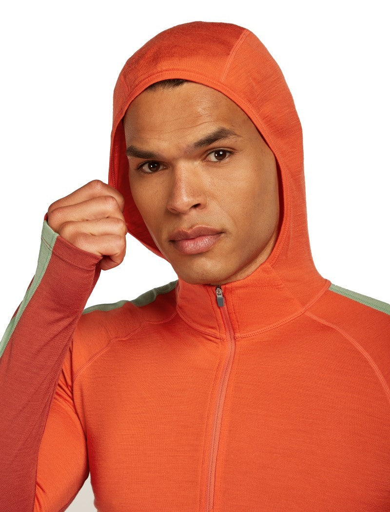 Merino 200 Oasis+ LS Half Zip Hoodie - Mens - agate / fervid / seaglass / cb 1