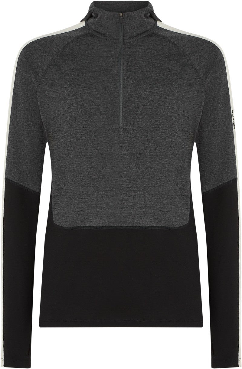 Merino 200 Oasis+ LS Half Zip Hoodie - Mens - black / jet heather / undyed / cb 1