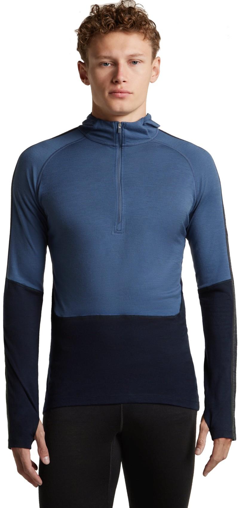 Merino 200 Oasis+ LS Half Zip Hoodie - Mens - midnight navy / dawn / jet heather / cb 1