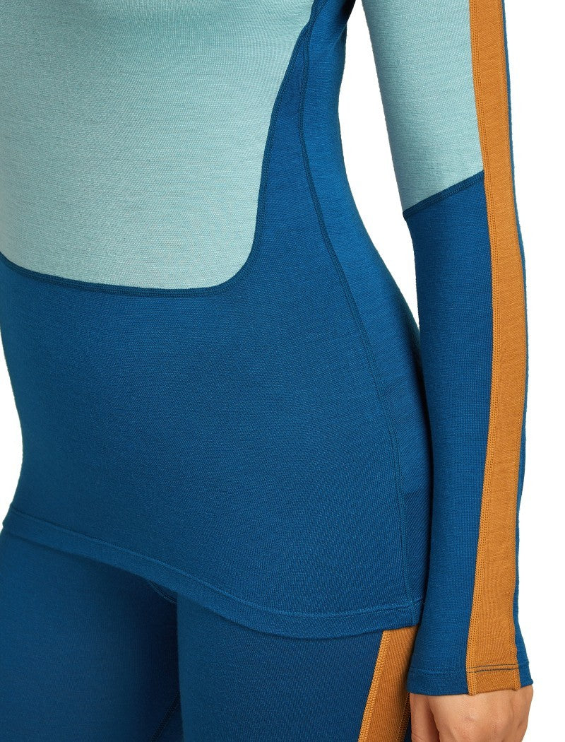 Merino 200 Oasis+ LS High Neck - Womens - atlantis / hydro / trail / cb 1