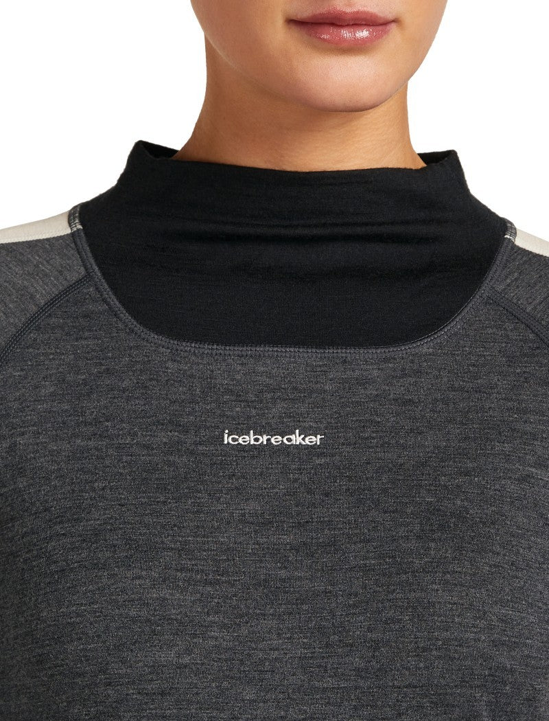 Merino 200 Oasis+ LS High Neck - Womens - black / jet heather / undyed / cb 1