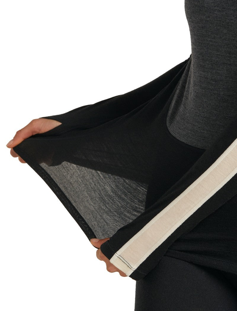 Merino 200 Oasis+ LS High Neck - Womens - black / jet heather / undyed / cb 1