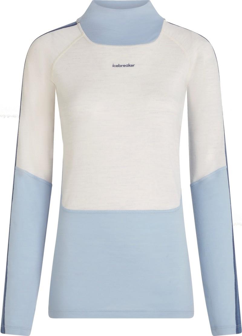 Merino 200 Oasis+ LS High Neck - Womens - zinc blue / ecru heather / dawn / cb 1