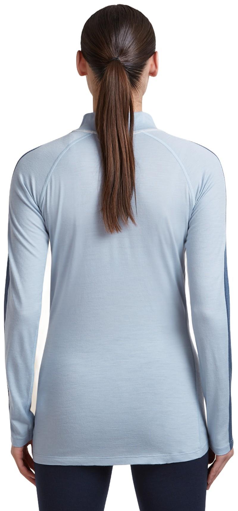 Merino 200 Oasis+ LS High Neck - Womens - zinc blue / ecru heather / dawn / cb 1