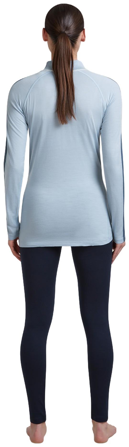 Merino 200 Oasis+ LS High Neck - Womens - zinc blue / ecru heather / dawn / cb 1