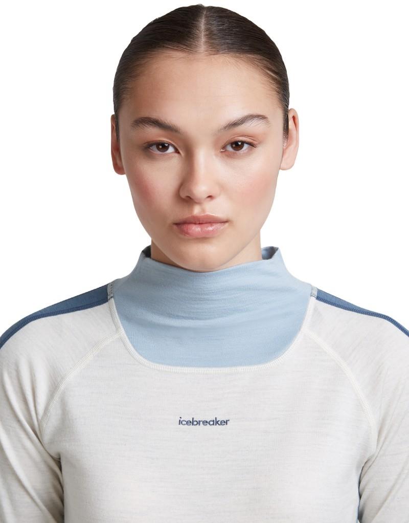 Merino 200 Oasis+ LS High Neck - Womens - zinc blue / ecru heather / dawn / cb 1
