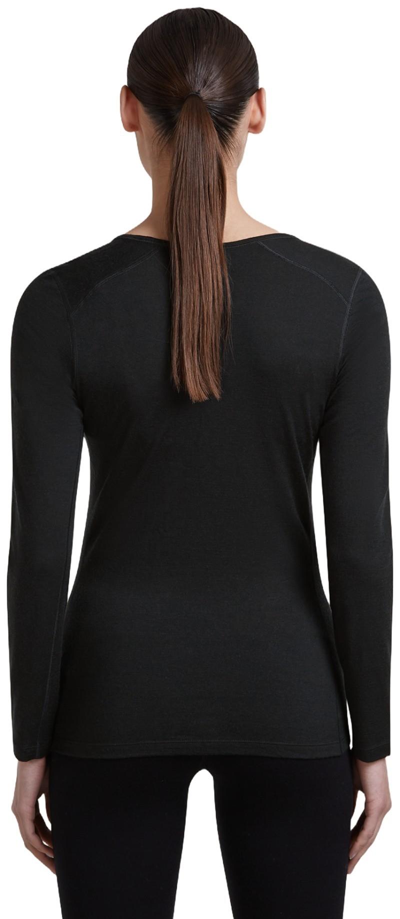 Merino 200 Oasis LS V-Neck - Womens - black 1