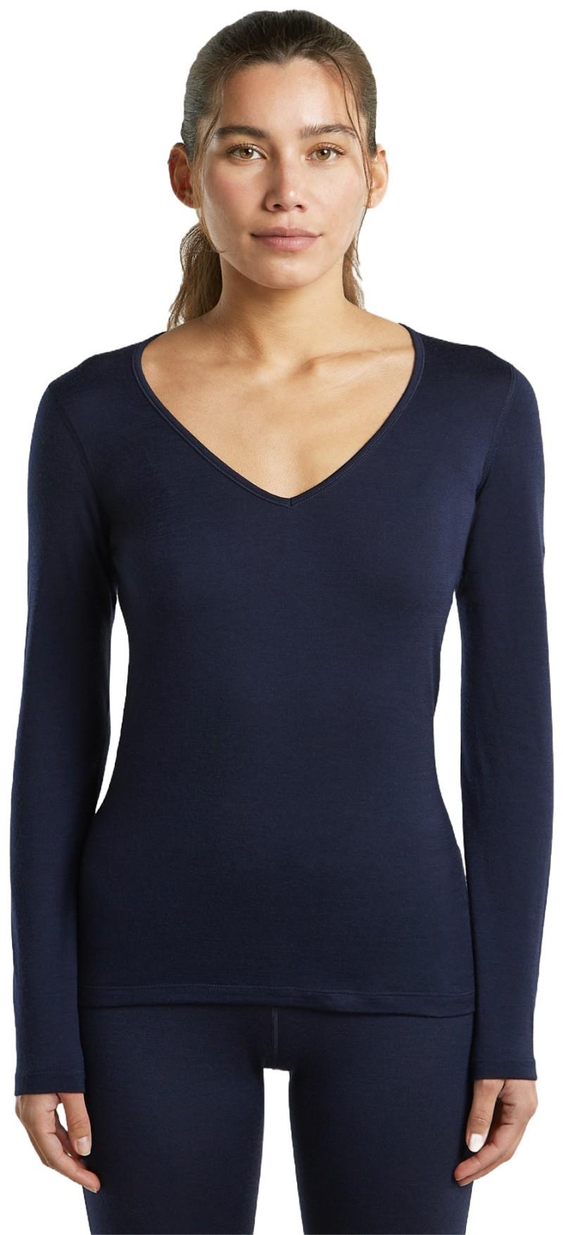 Merino 200 Oasis LS V-Neck - Womens - midnight navy 1