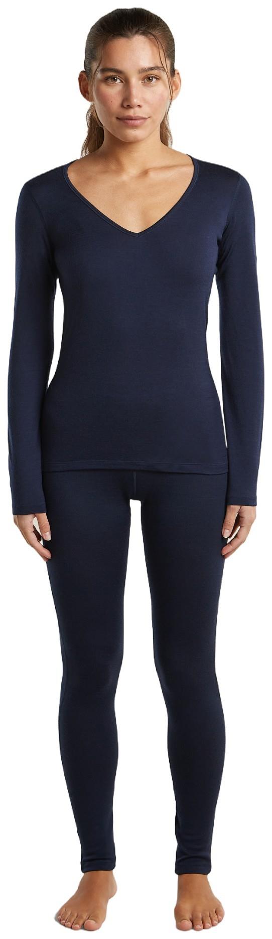 Merino 200 Oasis LS V-Neck - Womens - midnight navy 1