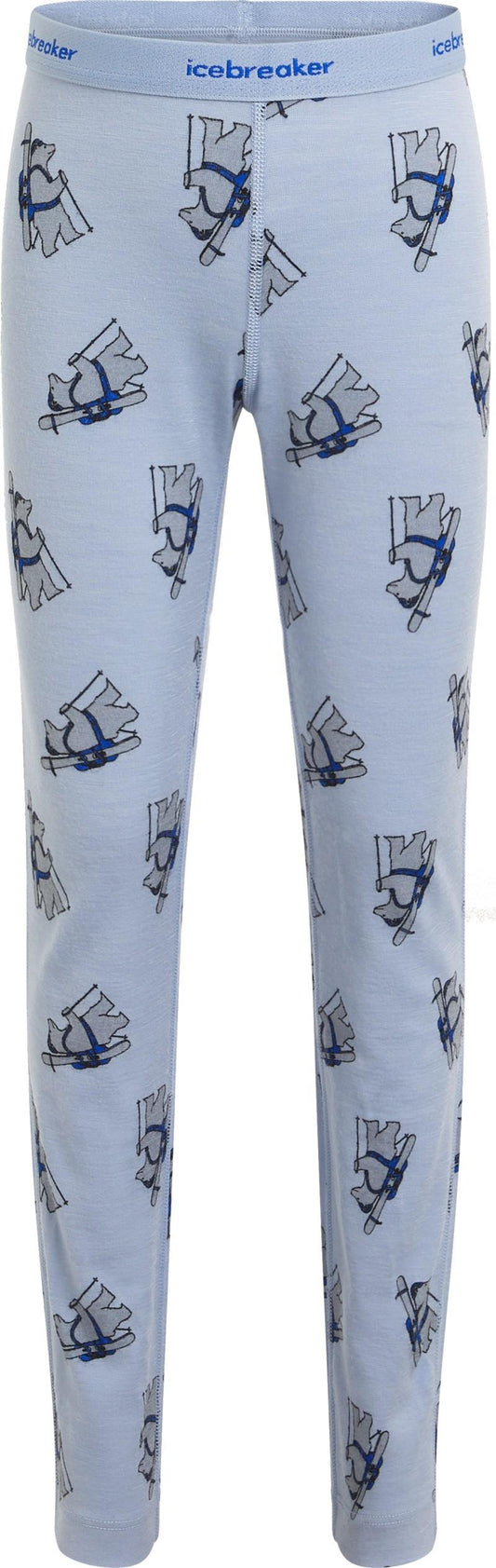 Merino 200 Oasis Leggings - Bear Tour AOP - Kids - zinc blue / aop 1