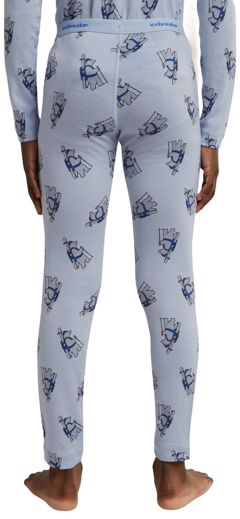 Merino 200 Oasis Leggings - Bear Tour AOP - Kids - zinc blue / aop 1