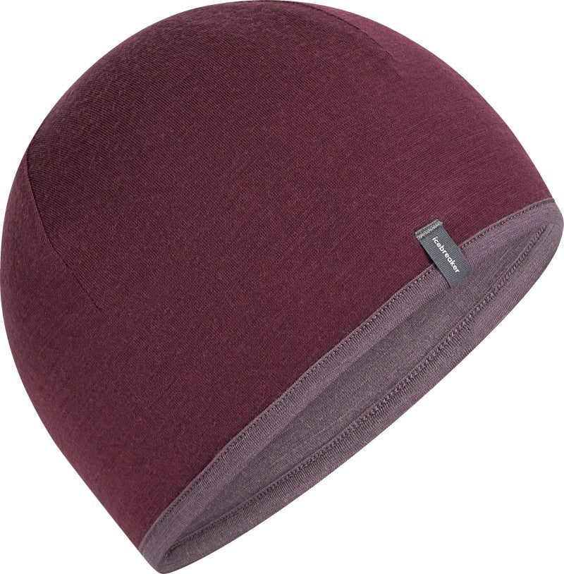 Merino 200 Oasis Reversible Beanie - dark berry / grey plum 1