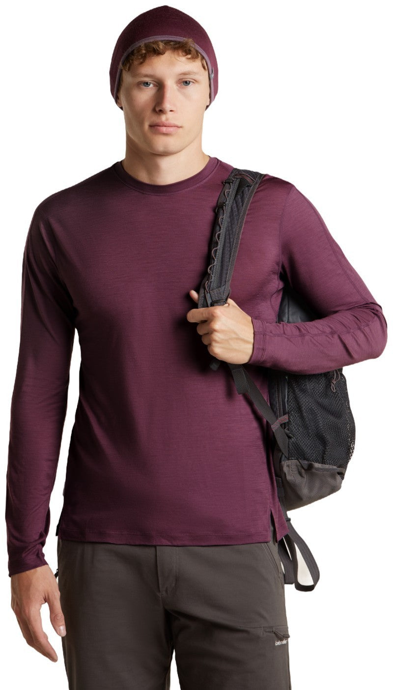 Merino 200 Oasis Reversible Beanie - dark berry / grey plum 1