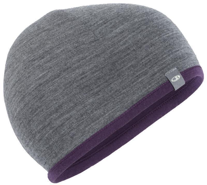 Merino 200 Oasis Reversible Beanie - eggplant / gritstone heather 1