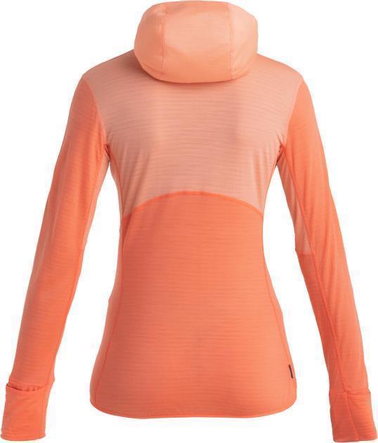 Merino 200 Realfleece Descender LS Zip Hoodie - Womens - Glow / Tang / CB 2