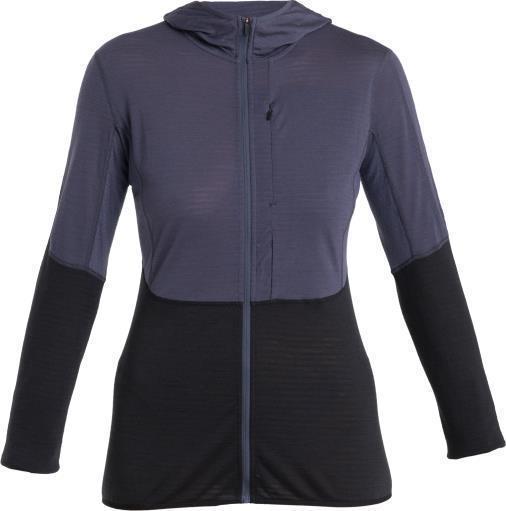 Merino 200 Realfleece Descender LS Zip Hoodie - Womens - Graphite / Black / CB 1