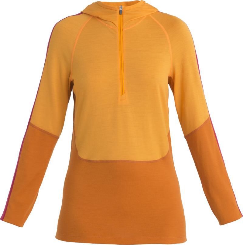 Merino 200 Sonebula LS Half Zip Hood - Womens - Earth / Solar / Electron Pink / CB 1