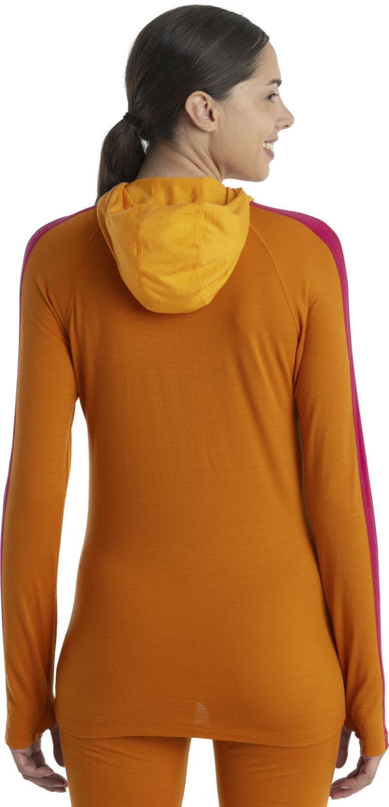 Merino 200 Sonebula LS Half Zip Hood - Womens - Earth / Solar / Electron Pink / CB 4
