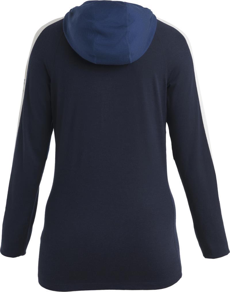 Merino 200 Sonebula LS Half Zip Hood - Womens - Midnight Navy / Royal Navy / Snow / CB 2