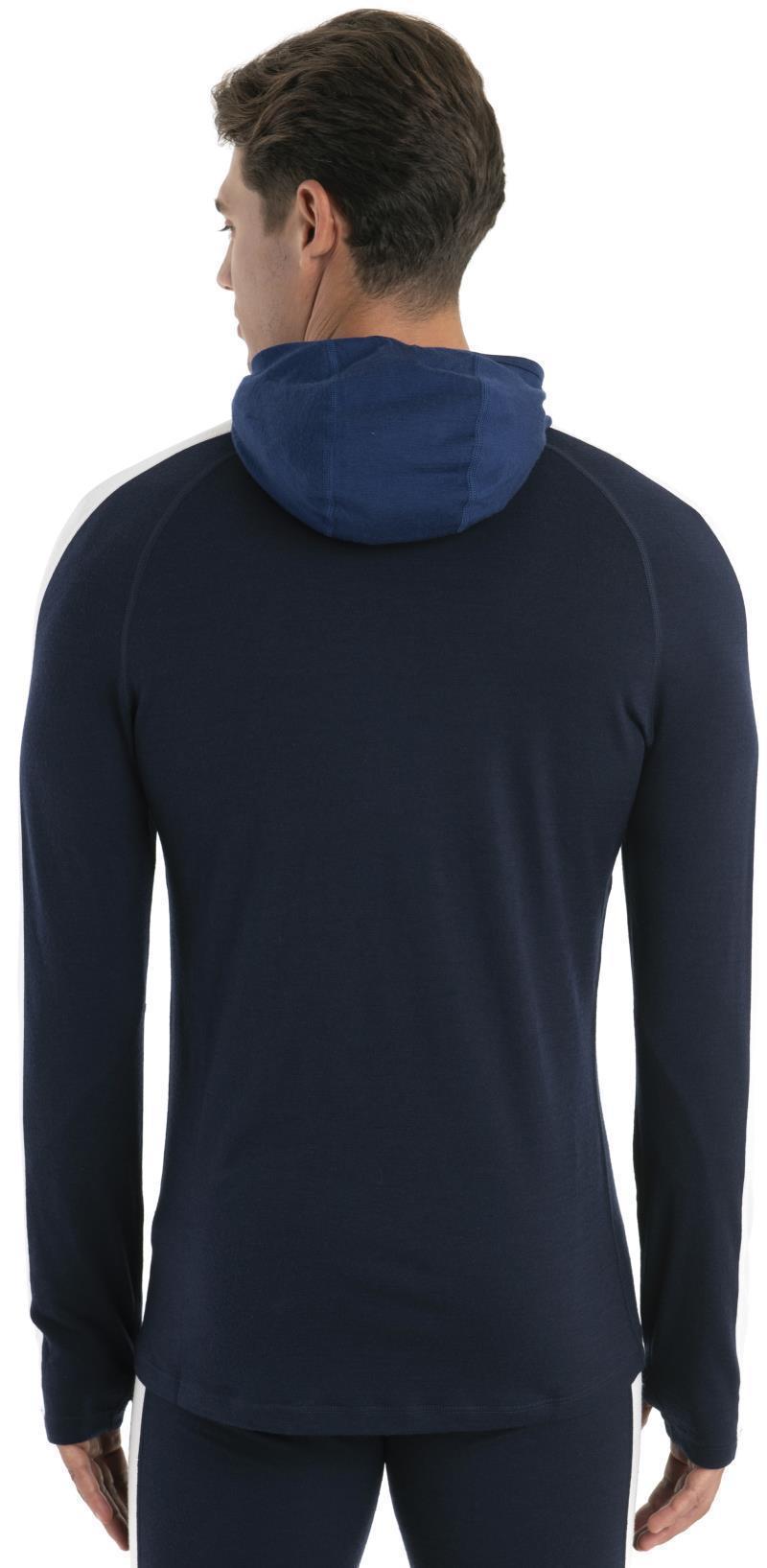 Merino 200 Sonebula LS Half Zip Hoodie - Mens - Midnight Navy / Royal Navy / Snow / CB 5