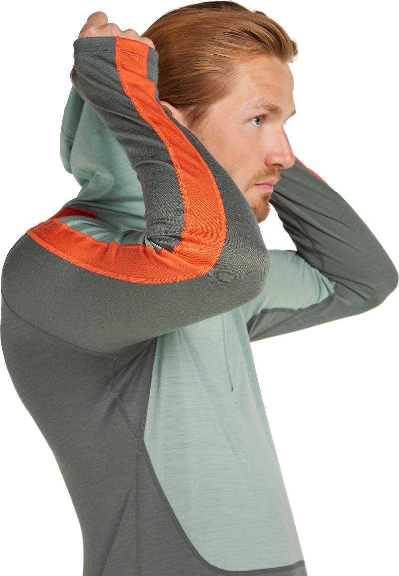 Merino 200 Sonebula LS Half Zip Hoodie - Mens - galaxy / moss / blaze / cb 1