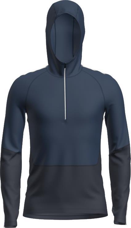 Merino 200 Sonebula LS Half Zip Hoodie - Mens - midnight navy / royal navy / snow / cb 1