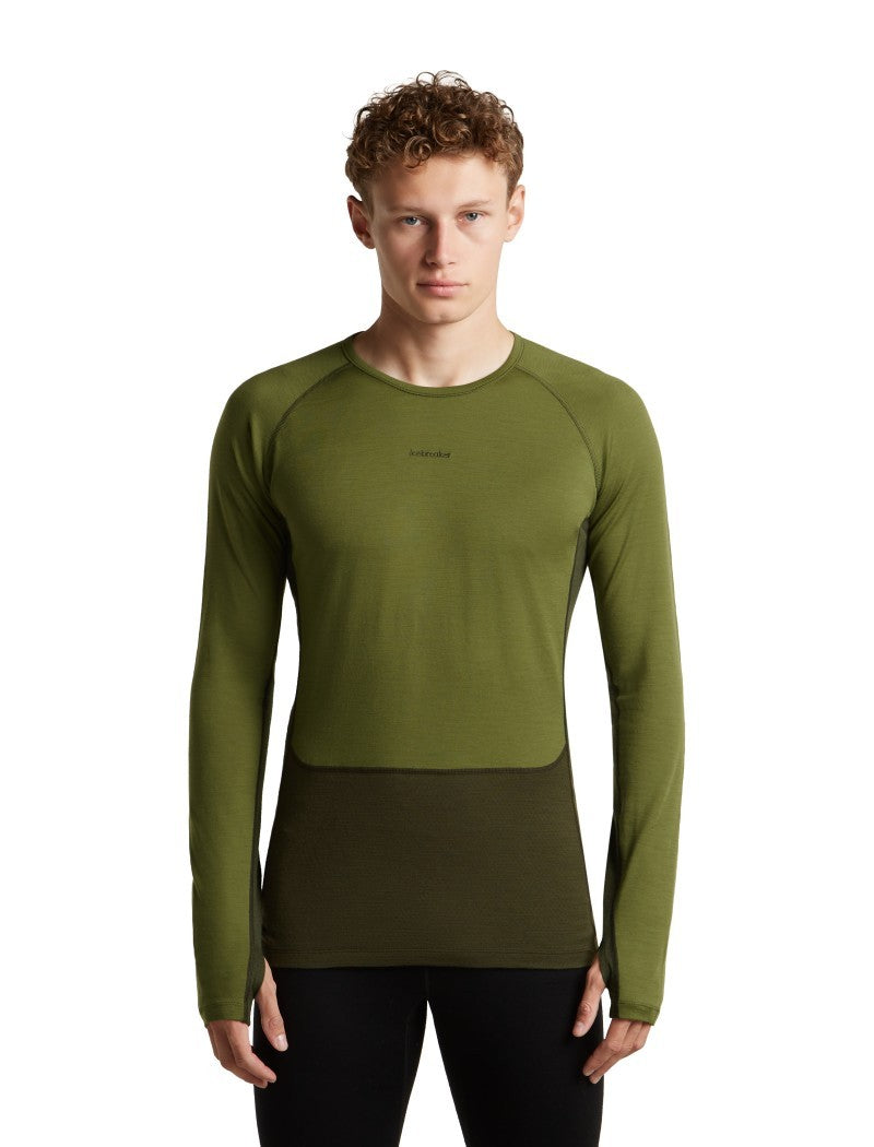 Merino 200 ZoneKnit LS Crewe - Mens - dk loden / sphagnum / cb 1