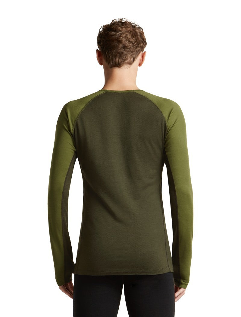 Merino 200 ZoneKnit LS Crewe - Mens - dk loden / sphagnum / cb 1