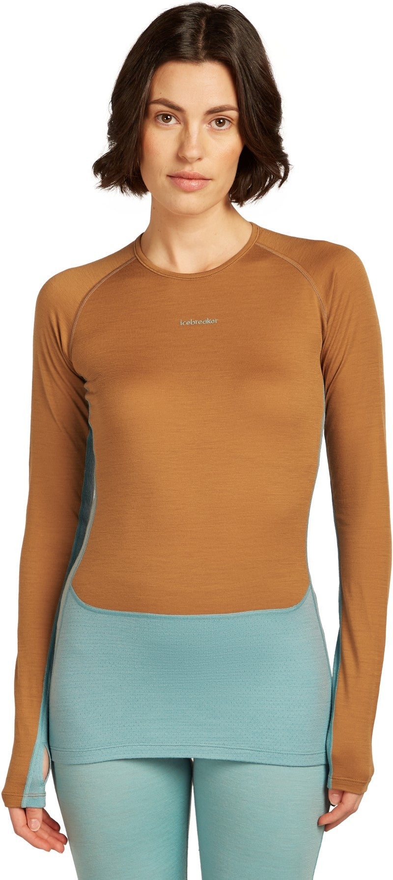 Merino 200 ZoneKnit LS Crewe - Womens - hydro / trail / cb 1