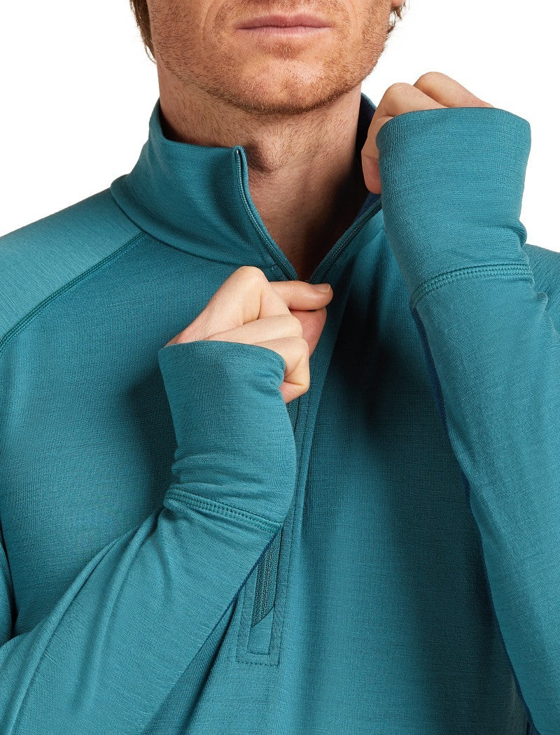 Merino 200 ZoneKnit LS Half Zip - Mens - atlantis / topaz / cb 1