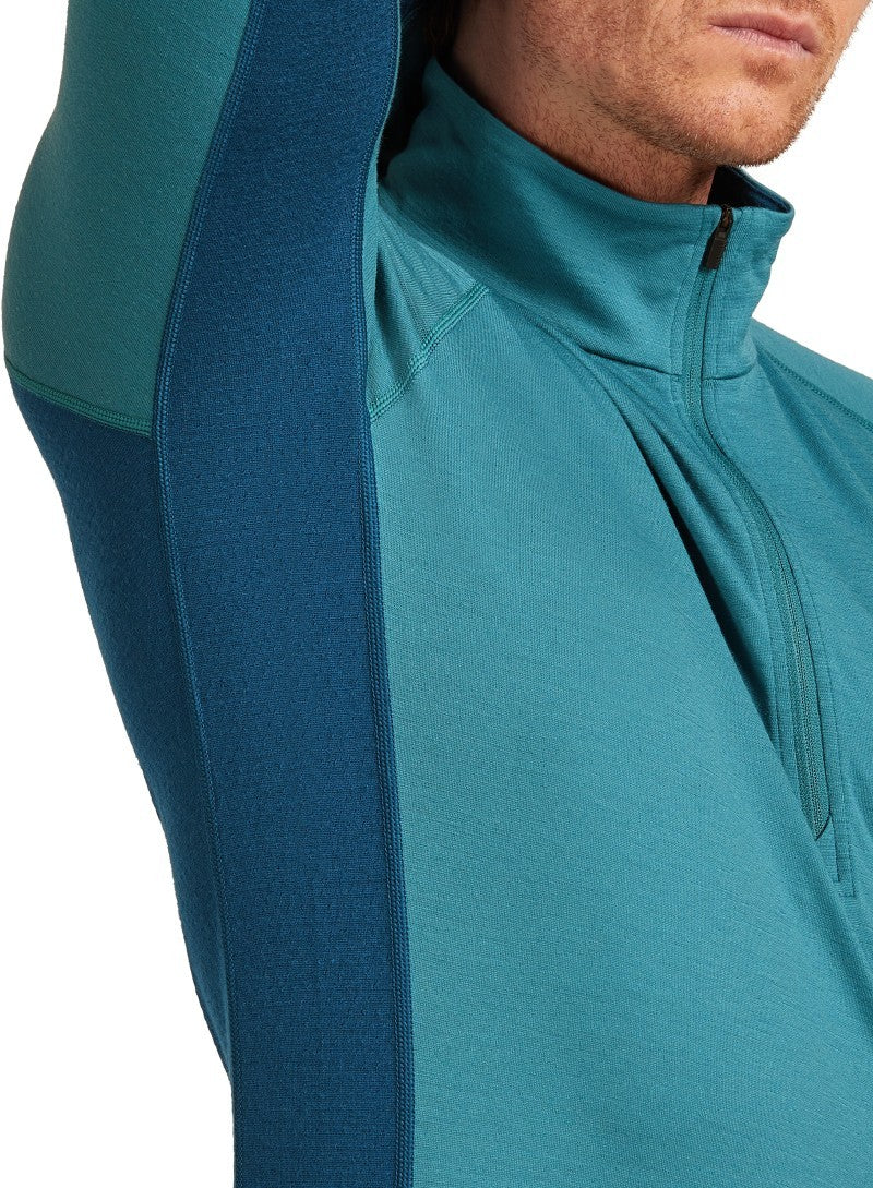 Merino 200 ZoneKnit LS Half Zip - Mens - atlantis / topaz / cb 1