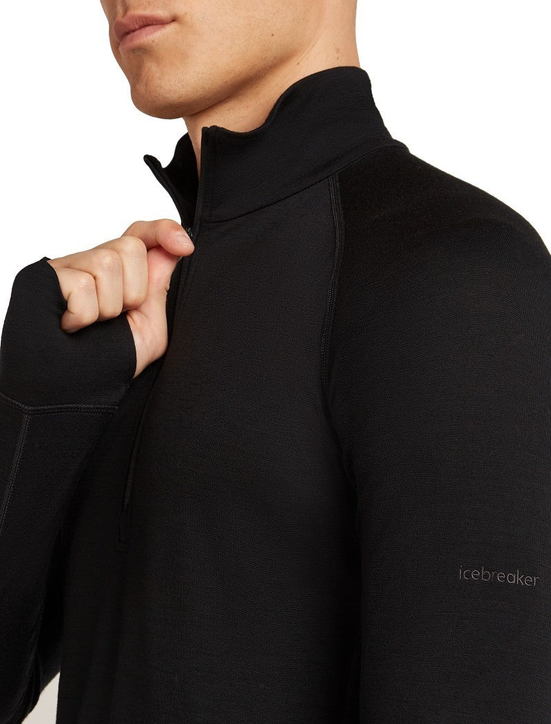 Merino 200 ZoneKnit LS Half Zip - Mens - black 1