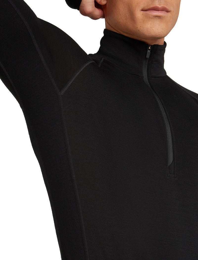Merino 200 ZoneKnit LS Half Zip - Mens - black 1