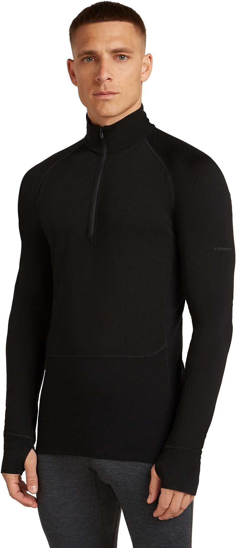 Merino 200 ZoneKnit LS Half Zip - Mens - black 1