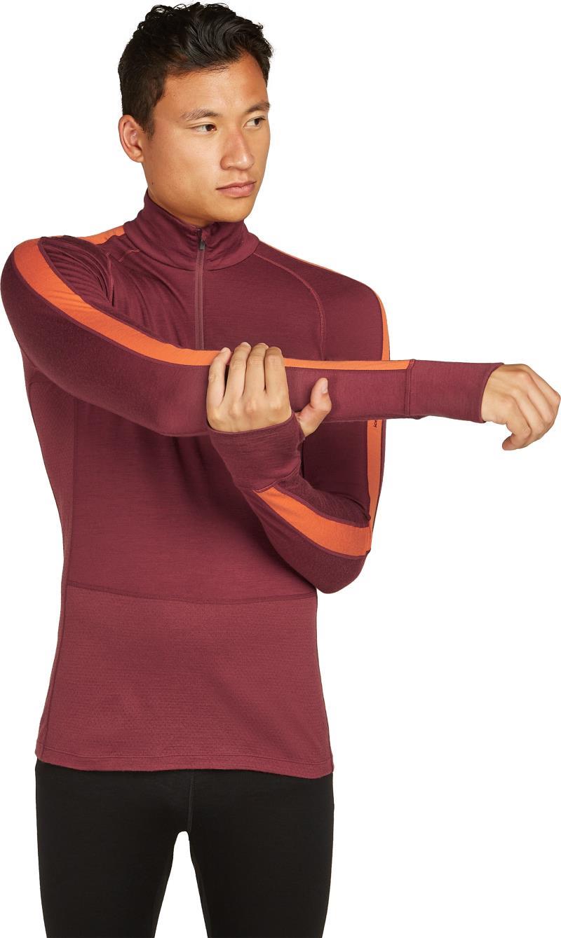 Merino 200 ZoneKnit LS Half Zip - Mens - port / blaze / cb 1